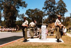 Memorial Stone to 104 Sig Sqn war dead, Malaya Barracks, Holsworthy 16 Oct 1986