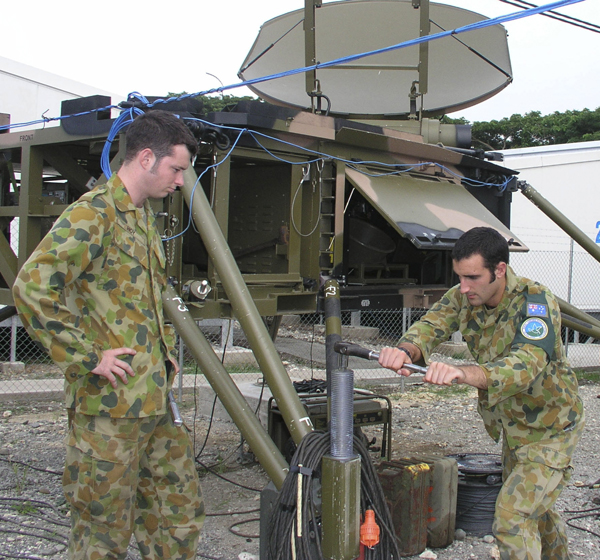 Sig Hoy and Sig Baraba adj equipment in Solomon Islands