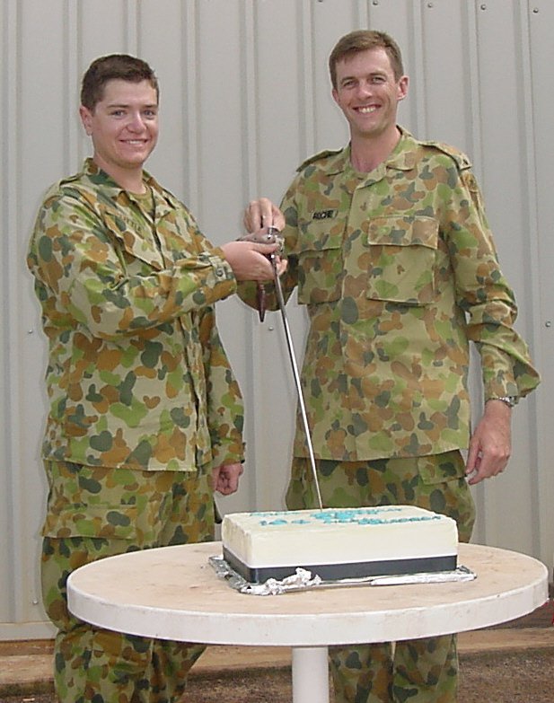Major James Roche and Signalman Little