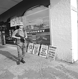 Armed soldiers patrolling Boweal